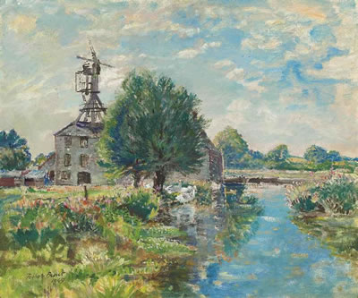 Landscape with windmill