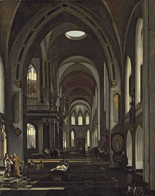 Sample artwork by Emanuel de Witte (1617 - 1692), known for paintings of church interiors with figures, genre - View similar artists and auction records