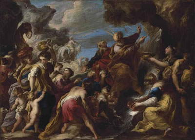 Moses striking Water from the Rock