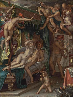 Sample artwork by Joachim Anthoniszoon Wtewael (1566 - 1638), known for greek mythology and christian religion figures images, nudes, engraving - View similar artists and auction records