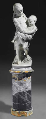 'GEDWONGEN BAD (THE ENFORCED BATH)', ON PEDESTAL