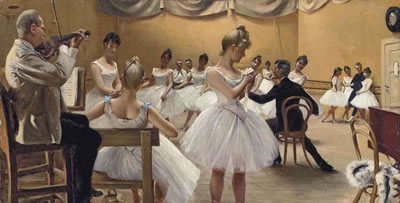 The Royal Theatre Ballet School, Copenhagen by Paul Gustav Fischer - Auction record, sale price, and art valuation. Compare with similar artists and explore comparable artworks.