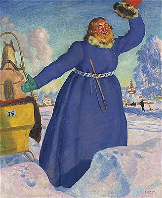 Sample artwork by Boris Mikhailovich Kustodiev (1878 - 1927), known for portrait, figure and landscape painting, book illustration, set design - View similar artists and auction records