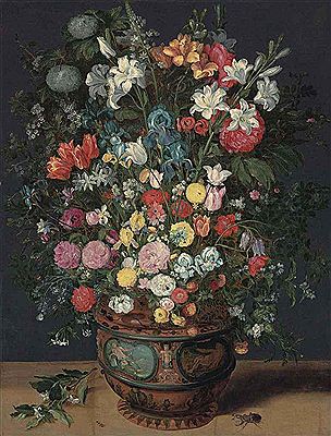 Lilies, irises, tulips, roses, orchids, primroses, peonies