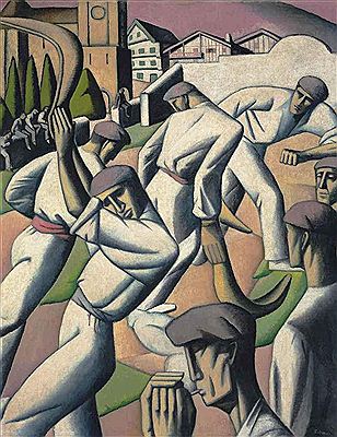 Sample artwork by Felix Elie Tobeen (1880 - 1920), known for modernist paintings of still life, symbolist figures, buildings, woodcarving - View similar artists and auction records