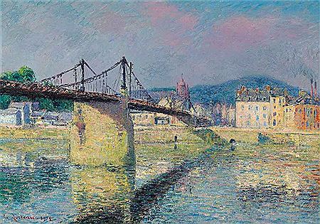 Le pont suspendu à Elbeuf