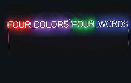 Four Colors Four Words (Orange-Violet-Green-Blue)