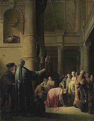 Christ and the Woman taken in Adultery by Willem de Poorter - Auction record, sale price, and art valuation. Compare with similar artists and explore comparable artworks.