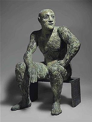 Seated Man II by Elisabeth (Dame Elisabeth) Frink - Auction record, sale price, and art valuation. Compare with similar artists and explore comparable artworks.