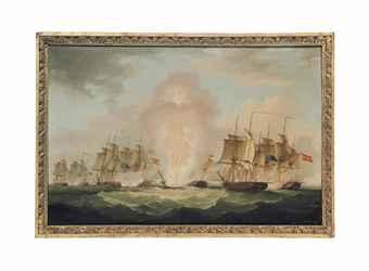 The blowing up of the Spanish Frigate Mercedes at the Battle of Cape Santa Maria, 1804