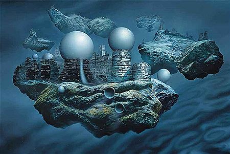 Böcklin's Tomb (copied from 'Floating Cities' 1981 by Chris Foss)