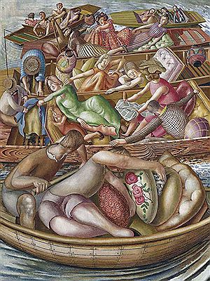 Sample artwork by Stanley Spencer (1891 - 1959), known for religious, marine and military theme painting - View similar artists and auction records