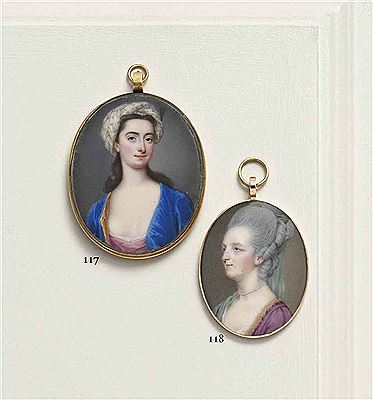 Lady Mary Wortley Montagu, née Pierrepont (1689-1762), in gold-lined blue surcoat, pink dress and gold embroidered white turban