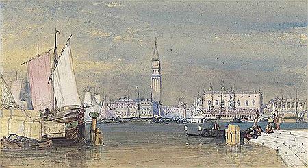 Venice, the Bacino, looking towards the Doge's Palace and the Piazzetta San Marco