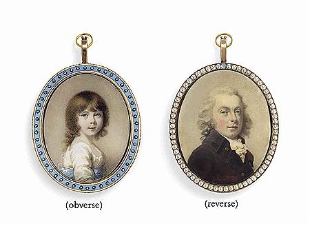 A double-sided miniature of Sarah Bayly as a child and her father Zachary (2) by Abraham Daniel - Auction record, sale price, and art valuation. Compare with similar artists and explore comparable artworks.