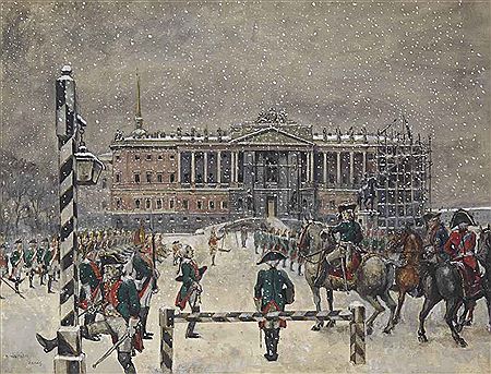 Sample artwork by Alexandre Nikolaevich Benois (1870 - 1960), known for watercolor painting, stage design, writing - View similar artists and auction records