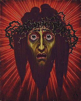 Portrait of Nikolai Konstantinovich Kalmakov: Self-portrait: The Crown of Thorns