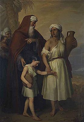 Abraham banishing Hagar and Ishmael