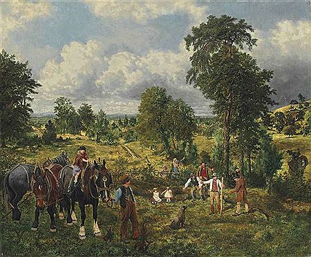 Sample artwork by George William Mote (1832 - 1909), known for landscape paintings, patronage of sir thomas phillipps - View similar artists and auction records