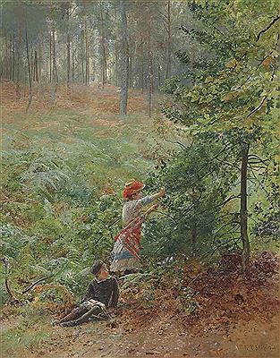 Gathering blackberries by Sir Robert Ponsonby Staples - Auction record, sale price, and art valuation. Compare with similar artists and explore comparable artworks.