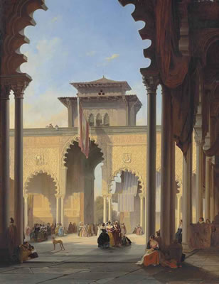 COURT OF THE LIONS, THE ALHAMBRA, GRANADA by Francois-Antoine Bossuet - Auction record, sale price, and art valuation. Compare with similar artists and explore comparable artworks.