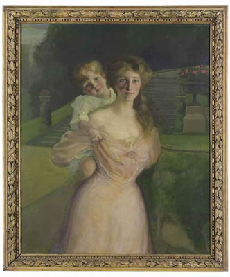 Portrait of Edith, Marchioness of Londonderry, with Viscount Castlereagh by Pierre Troubetzkoy - Auction record, sale price, and art valuation. Compare with similar artists and explore comparable artworks.