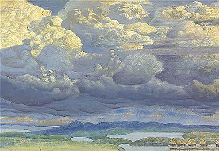 The heavenly battle by Nicholas Konstantinovich Roerich - Auction record, sale price, and art valuation. Compare with similar artists and explore comparable artworks.