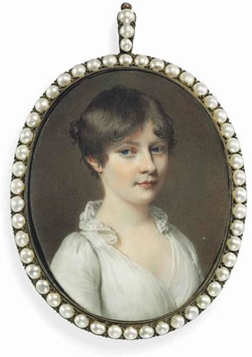 A young lady, in white dress with lace collar, short brown hair by Thomas Richmond - Auction record, sale price, and art valuation. Compare with similar artists and explore comparable artworks.