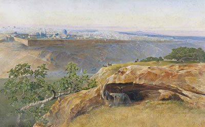 Jerusalem looking North West by Edward Lear - Auction record, sale price, and art valuation. Compare with similar artists and explore comparable artworks.