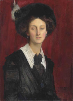 Hilda in a black hat