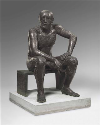 Sample artwork by Elisabeth (Dame Elisabeth) Frink (1930 - 1993), known for abstract sculpture-dogs, horses, religion and figure - View similar artists and auction records