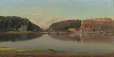 A view of the Avon at Clifton, with boats on the river
