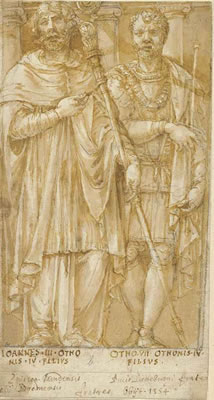 The Guelf ancestors of the House of Este: John, Apostolic Administrator of the Archdiocese of Bremen, and Otto III, sons of Otto II ('the Strict') by Pirro Ligorio - Auction record, sale price, and art valuation. Compare with similar artists and explore comparable artworks.