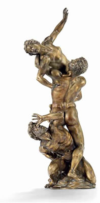 A BRONZE GROUP OF THE RAPE OF A SABINE