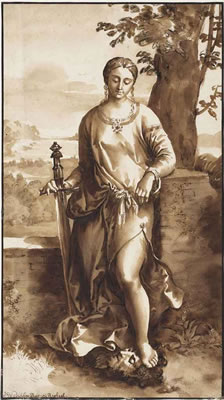 Judith with the Head of Holofernes, after Giorgione by Jan de Bisschop - Auction record, sale price, and art valuation. Compare with similar artists and explore comparable artworks.