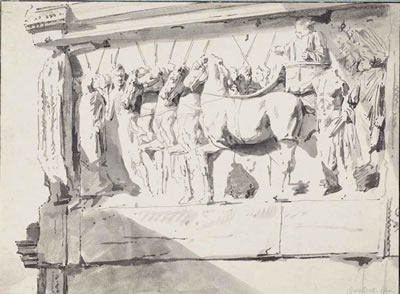 The Triumph of Titus: A relief from the Arch of Titus in Rome