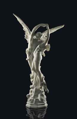 FIGURAL GROUP OF CUPID AND PSYCHE, ENTITLED 'L'AMORE DEGLI ANGELI' (THE LOVE OF THE ANGELS)