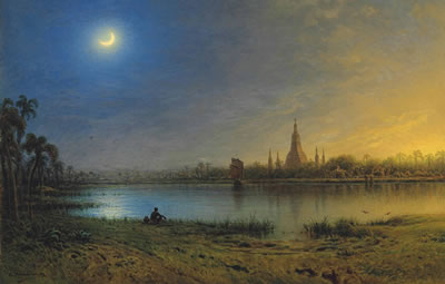 Ein heiliger See in Birma by Eduard Hildebrandt - Auction record, sale price, and art valuation. Compare with similar artists and explore comparable artworks.