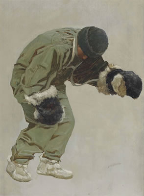 'A Very Gallant Gentleman' (Captain L.E.G. Oates walking out to his death in the blizzard, on Captain Scott's return journey from the South Pole, March 1912) by John Charles Dollman - Auction record, sale price, and art valuation. Compare with similar artists and explore comparable artworks.