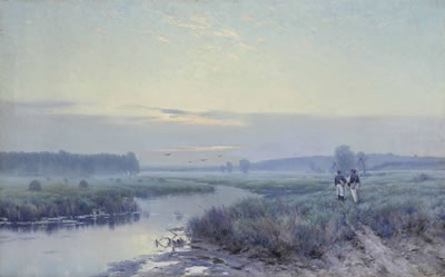 Early morning in the fields