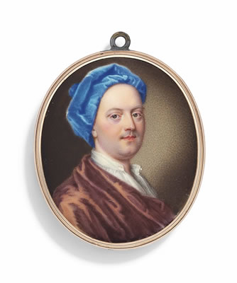 Portrait of Christian Friedrich Zincke: A gentleman, presumed to be a self-portrait of the artist