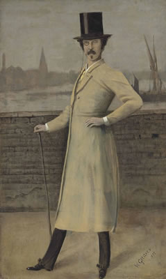Portrait of James McNeill Whistler, standing, full-length by Walter Greaves - Auction record, sale price, and art valuation. Compare with similar artists and explore comparable artworks.
