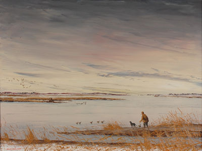 Sample artwork by Hank Henry Walker (1919 - 1995), known for hunting and sport genre - View similar artists and auction records
