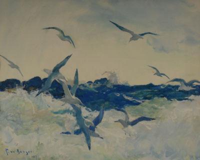 Sea-gulls and Surf