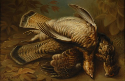 RUFFED GROUSE PAIR