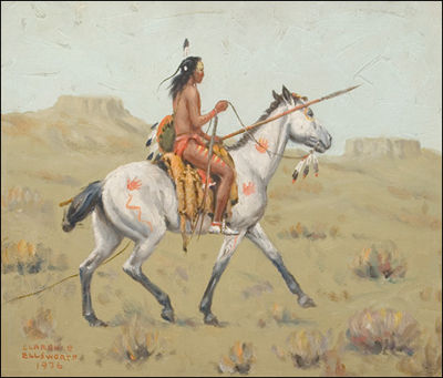 A Sioux Warrior in War Costume