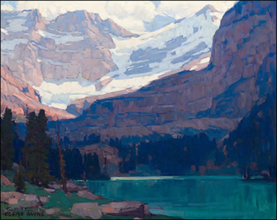 VIEW OF THE GLACIER AND PALISADES