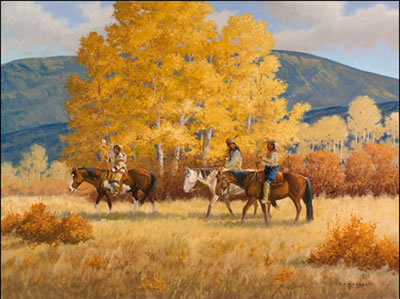RIDE TO THE COUNCIL by Robert F Morgan - Auction record, sale price, and art valuation. Compare with similar artists and explore comparable artworks.
