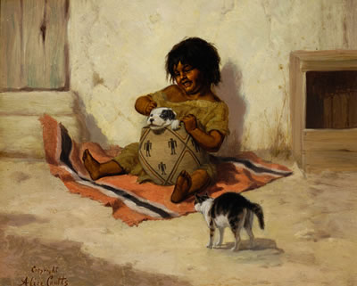Sample artwork by Alice Grey Hobbs Bolton Coutts (1879 - 1973), known for indian children, genre and still life painting - View similar artists and auction records