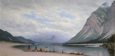 Indian Encampment on the Columbia River (1886)